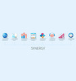 synergy web infographics in 3d style vector image