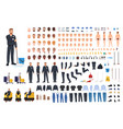 cleaning service worker creation set vector image