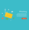 data phishing hacking online scam envelope vector image vector image