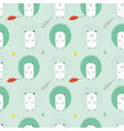 hedgehog print design seamless pattern vector image vector image