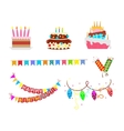set of holiday icons vector image