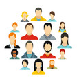 avatars icons set flat style vector image