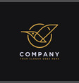line art geometric colibri logo icon template vector image