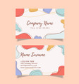 abstract modern business card template vector image