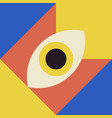 bauhaus eye geometry decorative vector image