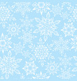 blue snowflakes pattern vector image vector image