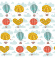 cartoon flat seamless pattern with hot air vector image