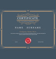 certificate achievement frame border elegant vector image