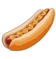 hot dog with grilled sausage vector image