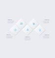 neumorphic element for infographic template vector image vector image