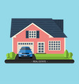 residential house in flat design style vector image