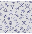 seamless pattern with sport game accessories vector image