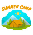 summer camp tent vector image