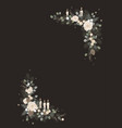 christmas decoration isolated frame on a white vector image vector image
