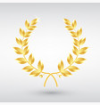 gold laurel wreath symbol of victory vector image