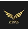 golden wings logo vector image