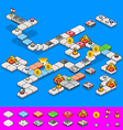 isometric 3d brick block for computer game vector image vector image