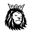 lion with crown vector image