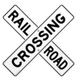 railroad traffic sign vector image vector image