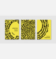 modern abstract cover design set with wooden vector image