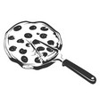 cutted pizza icon italian pizzeria black logo vector image vector image