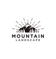 forest and mountain landscape logo icon template vector image vector image