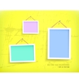 white frames on the wall vector image vector image