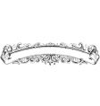 antique frame engraving vector image vector image