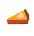 hand drawn of a pumpkin slice pie vector image