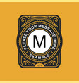 modern emblem badge monogram template luxury vector image