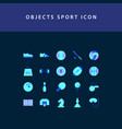 object sport flat style design icon set vector image vector image