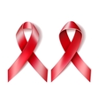 aids awareness red ribbon on white background vector image
