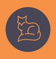 minimalistic and stylish fox drawing modern vector image vector image