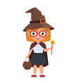 wizard kid halloween vector image