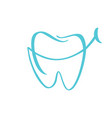 blue tooth logo icon smile dentistry vector image
