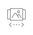 image gallery line outline icon vector image