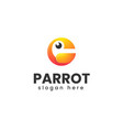 logo parrot gradient colorful style vector image