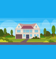 town house cottage country real estate concept vector image