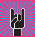 sign of the horns hand gesture vector image vector image
