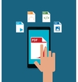 invoice document and smartphone design vector image