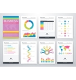 set of infographics business vector image