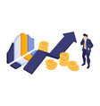 charts and money composition vector image