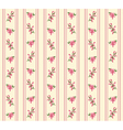 striped retro floral seamless vector image vector image