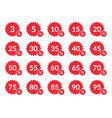 discount price off tags set sale labels vector image vector image