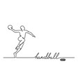 handball player minimalistic banner vector image
