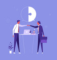 teamwork or partnership and success concept vector image vector image