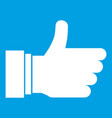 thumb up sign icon white vector image