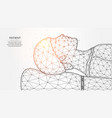 abstract polygonal of a patient lying on couch vector image vector image
