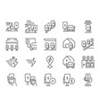 ev car icon set vector image