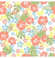 hawaiian tropical floral seamless pattern vector image